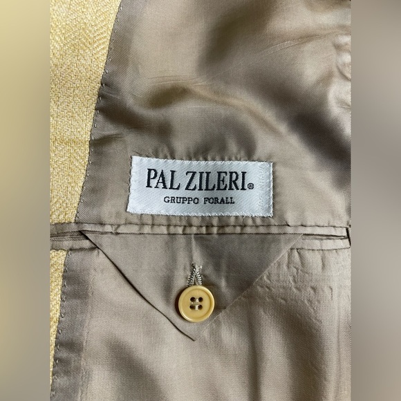 PAL ZILERI Gruppo Forall Trofeo Wool Tan Plaid Blazer - Picture 3 of 15